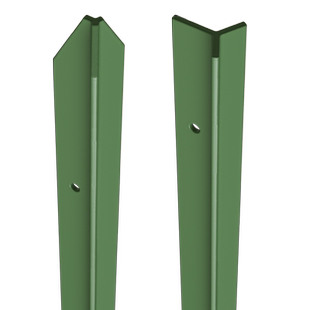 围栏网三角铁立柱围栏立柱杆围墙护栏围栏地桩柱子铁丝网栅栏铁杆