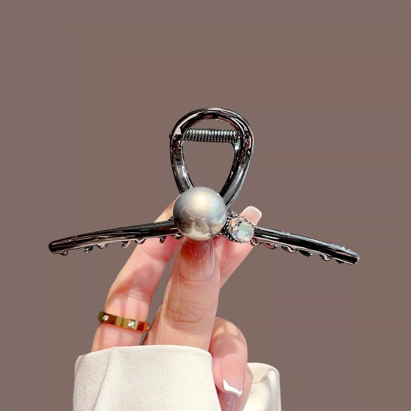 高级感气质珍珠大抓夹2024新款后脑勺盘发鲨鱼夹大号简约水钻发夹,饰品/流行首饰/时尚饰品新,发饰,淘宝优惠券,粉丝福利购,淘宝优惠卷
