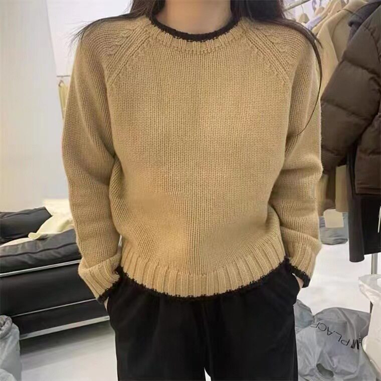 小香美拉德毛衣秋冬季慵懒高级感复古针织上衣软糯宽松套头毛衣女