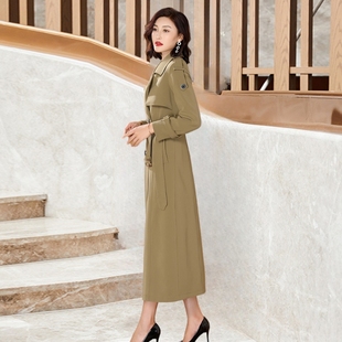 风衣外套女士轻奢春秋款流行大衣秋装新款修身长款气质显瘦高级感