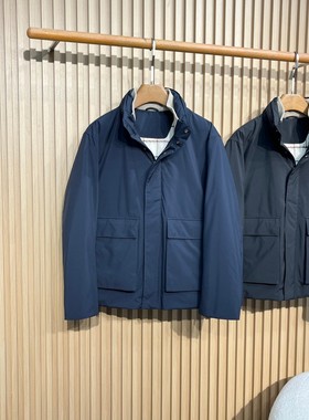 【90白鹅绒】*经典老钱 冬季男士休闲保暖双层领羽绒服外套