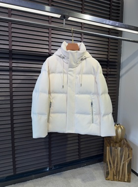 意式ZZ老钱风轻奢男装25秋冬连帽纯棉防风保暖防寒90白鸭绒羽绒服