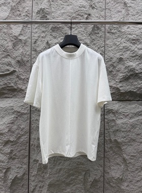 BC版意式老钱风男装26春夏纯色双层领百搭时尚男士圆领短袖T恤