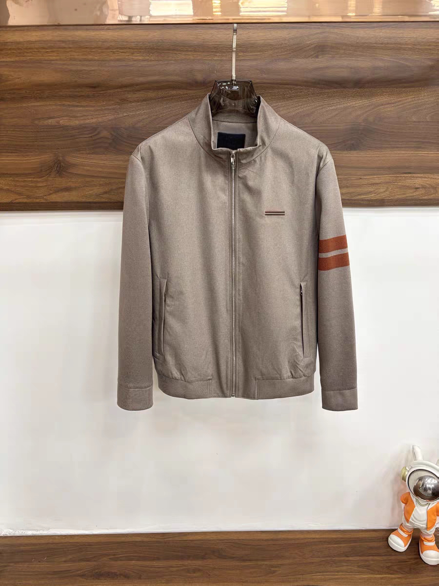 意式ZZ老钱风棉麻拼接针织外套26春款轻奢都市男装立领休闲夹克