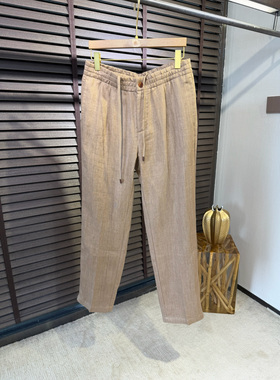 意式老钱风男装26春新款直筒亚麻舒适休闲裤商务百搭显瘦束腿长裤