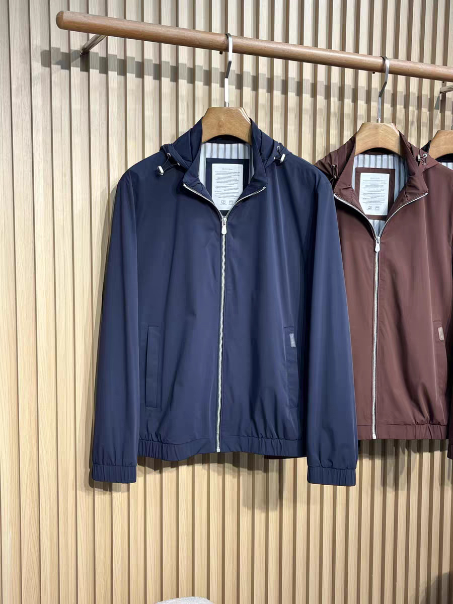 意式老钱风男装26春款可收纳连帽外套商务休闲时尚都市优雅夹克