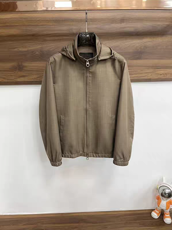 意式轻奢老钱风26春季新款羊毛混纺可拆连帽商务休闲男士夹克外套