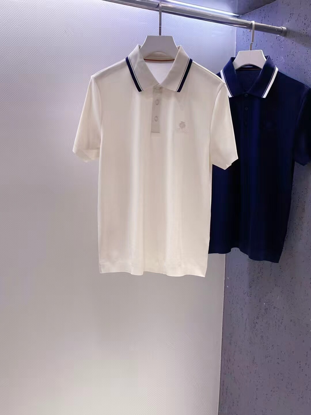 意式老钱风轻奢男装26夏季网眼丝光珠地棉透气翻领短袖休闲polo衫