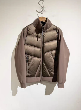 【90白鹅绒】LP*压胶纹理 冬季男士时尚轻盈蓬松立领羽绒服外套