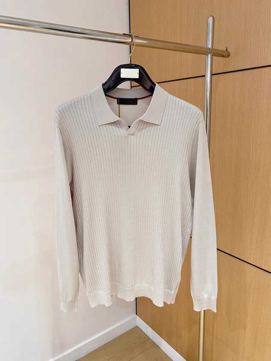 老钱风男装海欧领长袖polo衫欧美老钱风系列25秋冬羊毛混纺针织衫