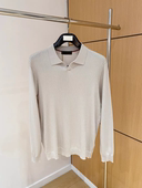 欧美老钱风系列25秋冬羊毛混纺针织衫 polo衫 海欧领长袖 老钱风男装