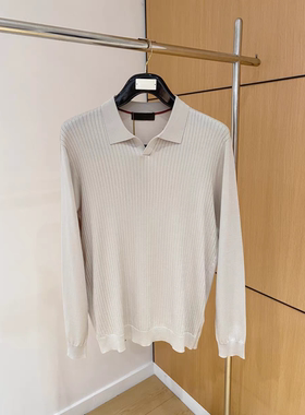 老钱风男装海欧领长袖polo衫欧美老钱风系列25秋冬羊毛混纺针织衫