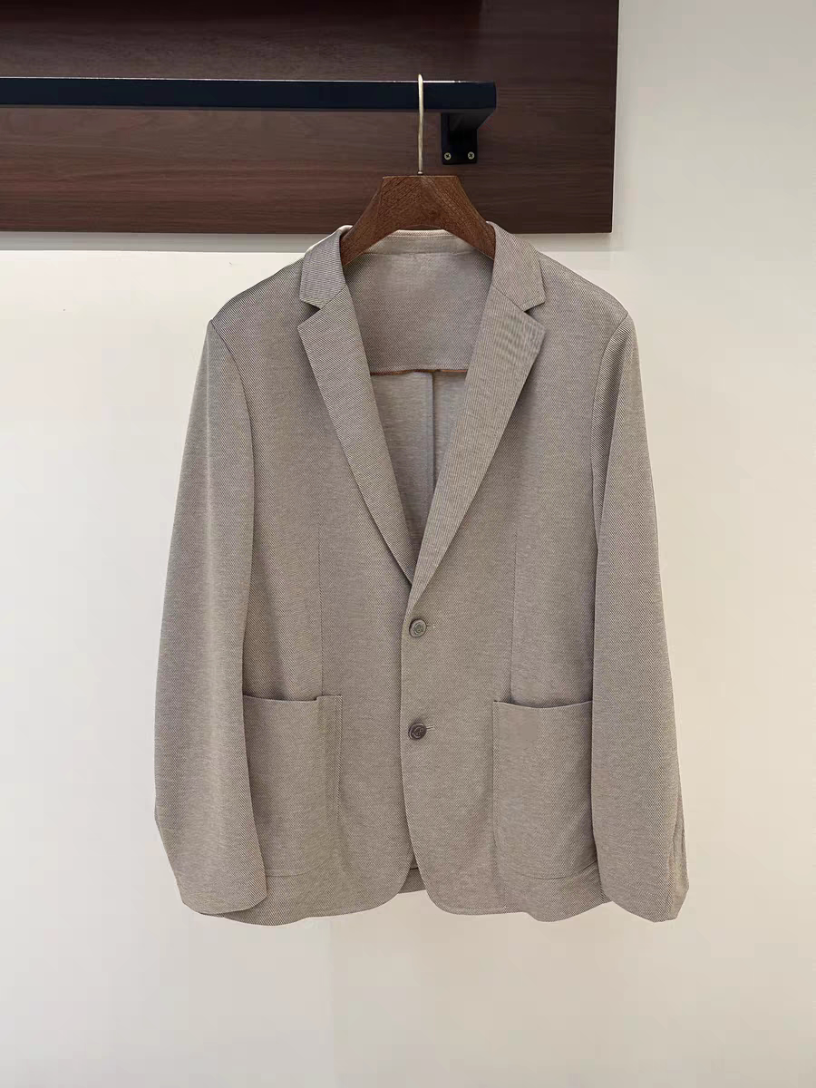 意式老钱风商务简约休闲西装26春款平驳领欧美轻奢男装西服外套