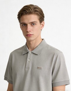 商务休闲简约polo衫 意式 翻领短袖 新款 男 ZZ欧美轻奢老钱风2026夏季