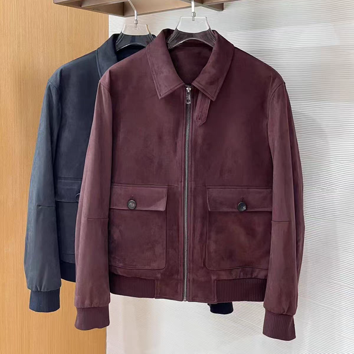 老钱风男装2025秋冬新款时尚防风商务休闲翻领外套男士羽绒服夹克