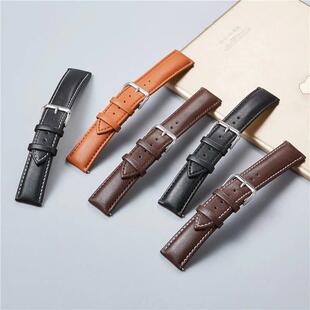 Leather Wristwatch Watchbands Replace Strap Calfskin Genuine