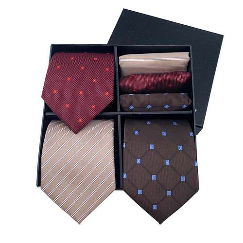 3 necktie + 3 hanky for men suit neck tie 男士领带3组套装