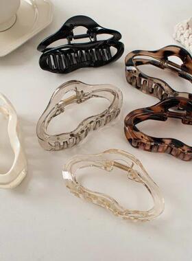 Irregular Hollow Out Hair Claws Clips Women Girls Tortoisesh
