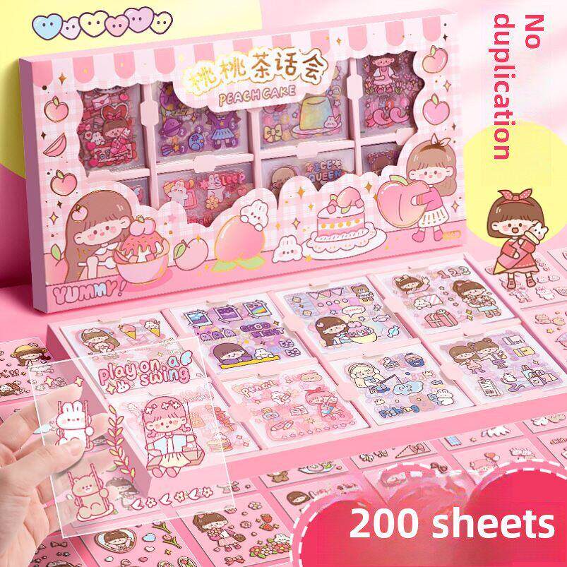 cute cute stickers kids girl journal scrapbook deco sticker - 实物图