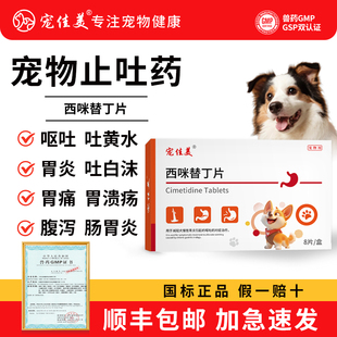 宠佳美西咪替丁片宠物呕吐专用止吐药猫咪狗狗吐黄水白沫肠胃炎症