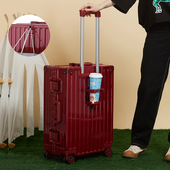 多功能行李箱结婚陪嫁箱红色拉杆箱女款 皮箱24寸大容量密码 旅行箱