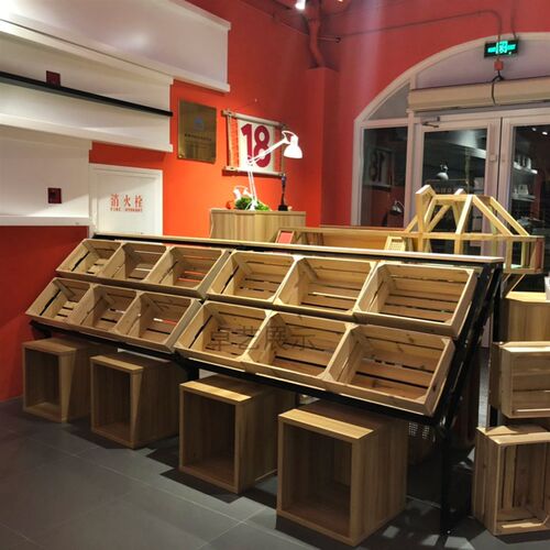 果蔬架水果店展示架百果园超市生鲜货架水果架蔬菜货架加厚斜放