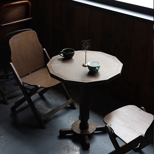 法式复古甜品桌茶几边几客厅阳台小户型家用实木餐桌茶桌咖啡桌椅