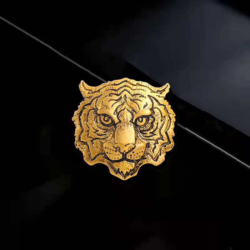 十二生肖系列生肖虎头胸针新品男士电镀霸气老虎猛兽动物别针胸花