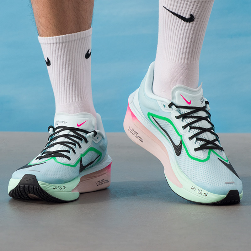 Nike耐克官方男鞋Zoom Fly 6公路竞速碳板透气跑步鞋轻便运动鞋子