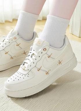 Nike耐克女鞋官方正品Air Force1空军一号低帮板鞋白金运动休闲鞋