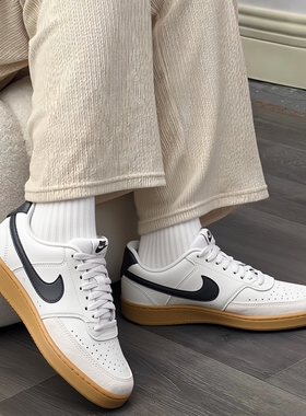 Nike耐克男鞋官方正品COURT休闲鞋耐磨板鞋白黑配色运动鞋IB2998