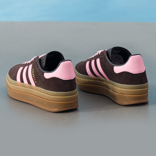 gazelle 阿迪达斯adidas三叶草女鞋 厚底运动板鞋 新款 bold 2025冬季