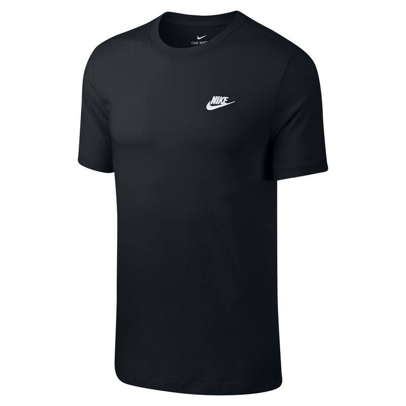 NIKE耐克短袖T恤男装夏季新款黑色简约透气休闲服 健身训练运动服