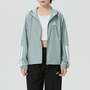 adidas阿迪达斯女梭织夹克外套26新款HYG WINDY连帽运动服KC7654
