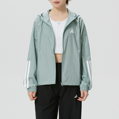adidas阿迪达斯女梭织夹克外套26新款HYG WINDY连帽运动服KC7654