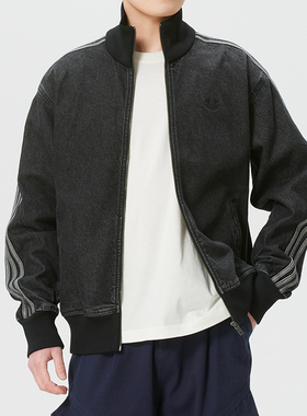 阿迪达斯adidas三叶草男子26新款DENIM FB TT牛仔夹克外套 KD1516
