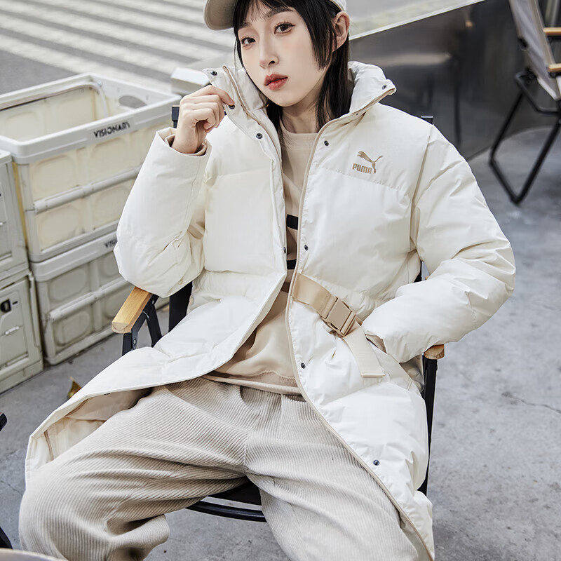 PUMA彪马羽绒服女装冬季新款中长款保暖运动服休闲上衣棉羽外套
