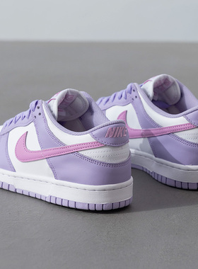 NIKE耐克女鞋春季新款DUNK紫色拼接运动鞋复古休闲鞋板鞋HQ1185