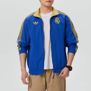 Adidas阿迪达斯外套男款26春季新款休闲时尚运动服户外梭织夹克