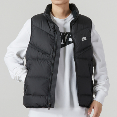 Nike耐克羽绒马甲男装新款保暖防风运动服立领背心休闲外套FB8184