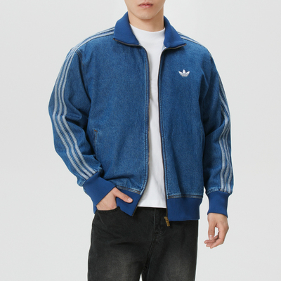 adidas阿迪达斯三叶草男上衣牛仔运动夹克2026新款休闲外套KD1517