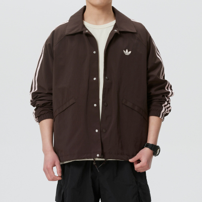 adidas阿迪达斯三叶草男装梭织夹克外套26新款健身运动服KE3595