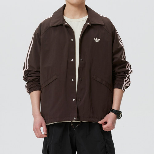 adidas阿迪达斯三叶草男装梭织夹克外套26新款健身运动服KE3595