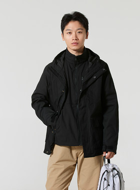 Timberland添柏岚三合一冲锋外套男装秋冬户外保暖夹克A6BNC