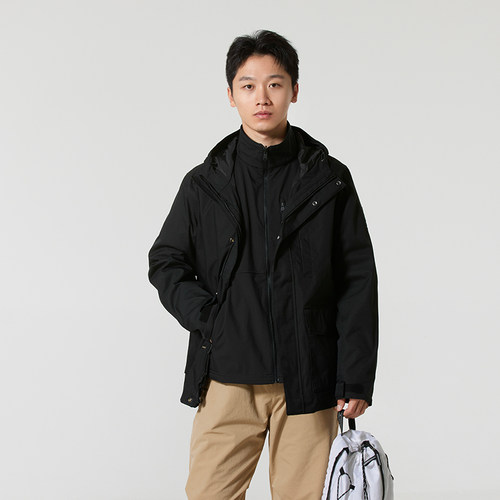Timberland添柏岚三合一冲锋外套男装秋冬户外保暖夹克A6BNC