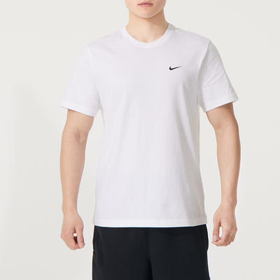 Nike耐克情侣装男女短袖正品纯白色宽松休闲运动T恤BV0508-100