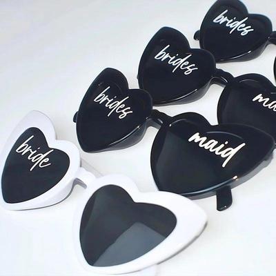 Bride Bridesmaid Heart Sunglasses Wedding Day Bachelorette
