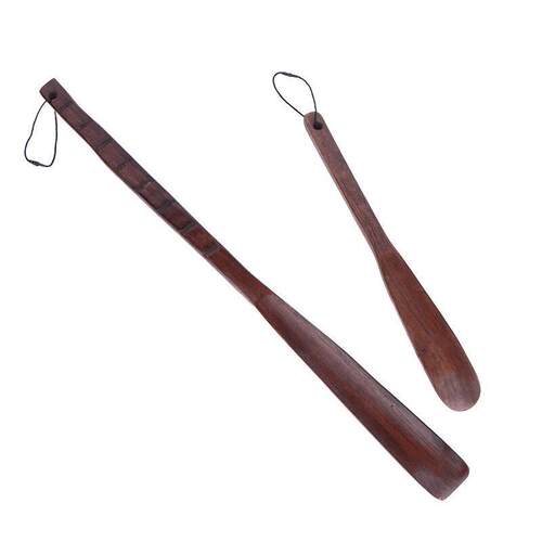 Wooden Shoe Horn With Lanyard Flexible Long Handle Shoehorn