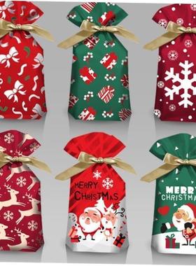 50pcs Merry Christmas Kraft Candy Paper Bag Gift Bags