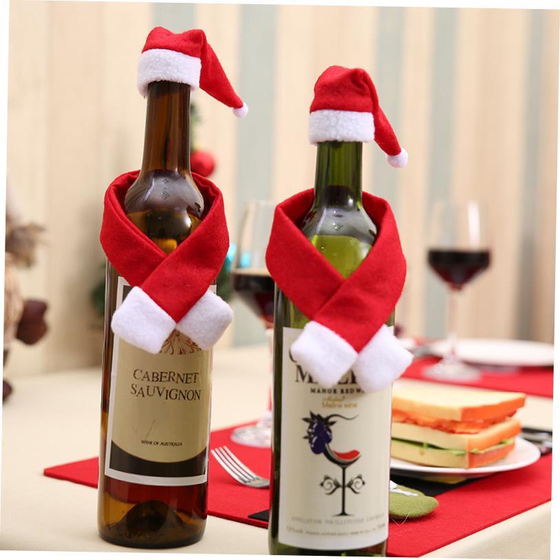 christmas decoration?Scarf, hat, bottle cover 圣诞酒瓶套